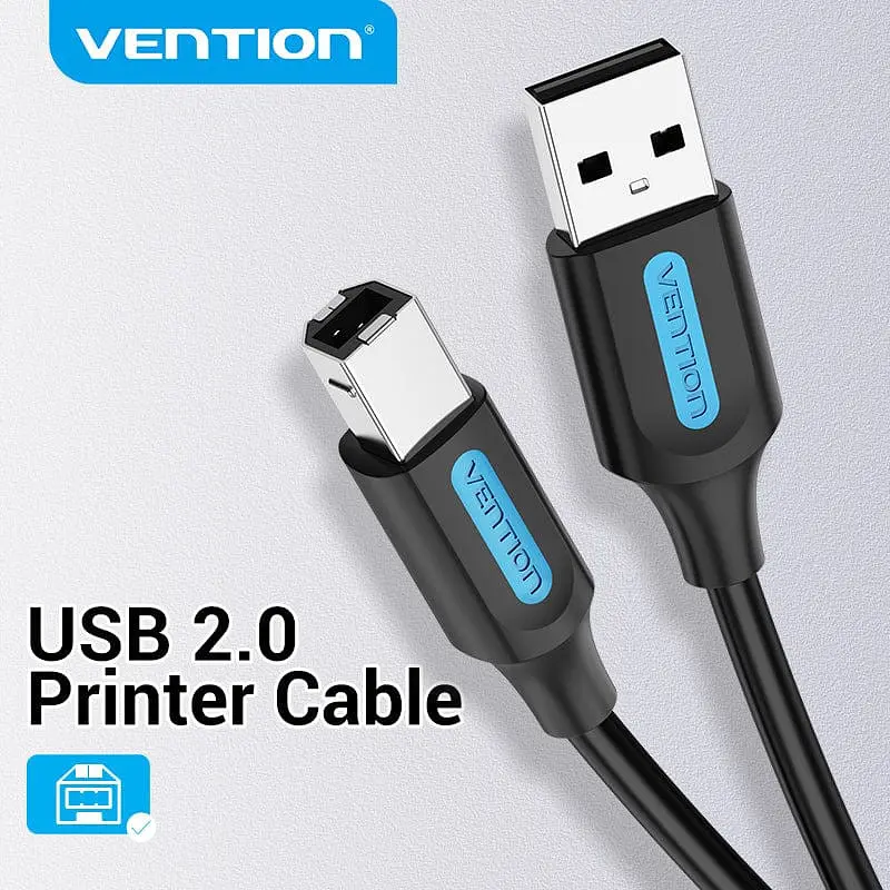 Кабель USB 2.0 AM-BM, 1.5м, 480Mbps Printer PVC черный Vention - фото 4