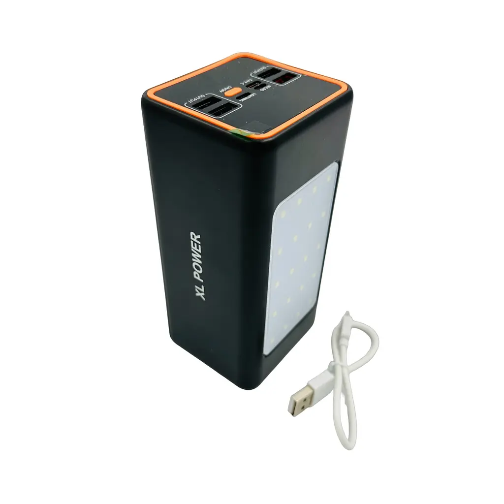 Универсальная зарядная батарея ACL PW-55 50000 mAh с индикатором заряда + фонарь + ремешок (Черный) - фото 4