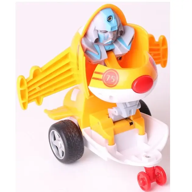 Літак-трансформер Powerful Friction 360°, Жовтий, 11 см (SZ801 ЖОВТИЙ) - фото 2