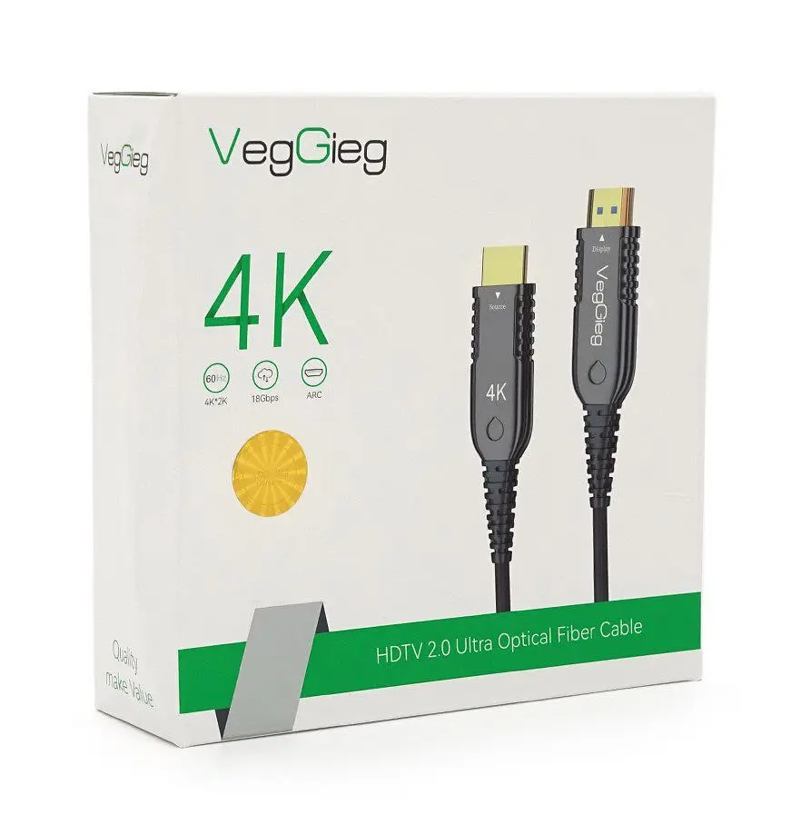 Кабель HDMI 4Kx2K UHD ARC VEGGIEG HA20, v2.0, 18Gbps, 20m - фото 3