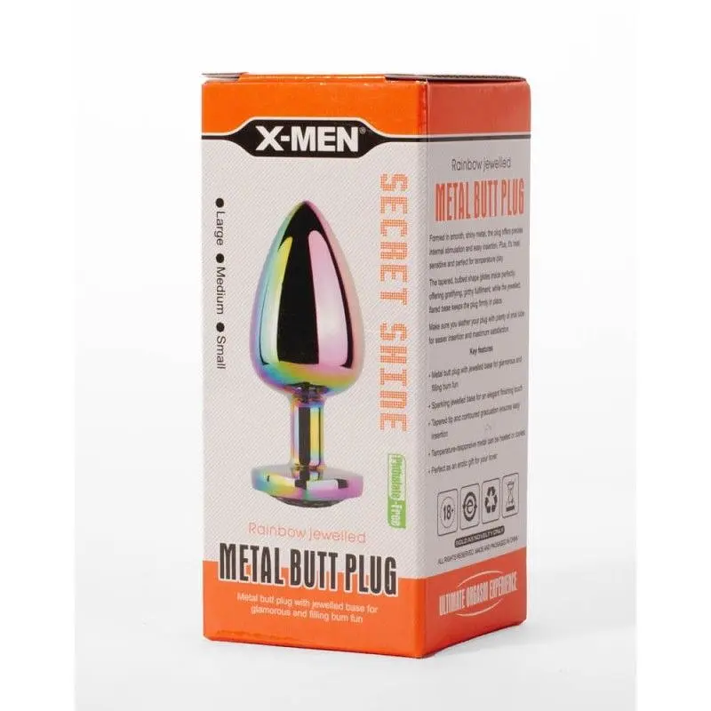 Анальна пробка Secret Shine Rainbow X-Men, 7,1 см (мульті) - фото 7