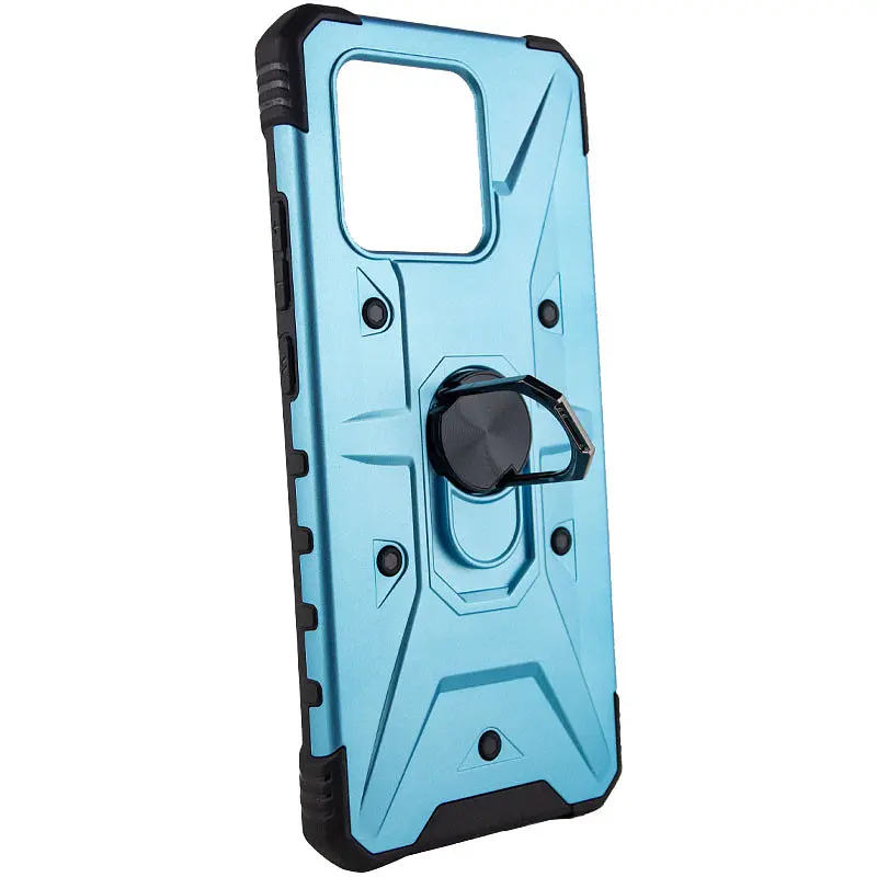 Ударостійкий чохол Pathfinder Ring для Xiaomi Redmi 10C / Poco C40 Блакитний / Light Blue - фото 2