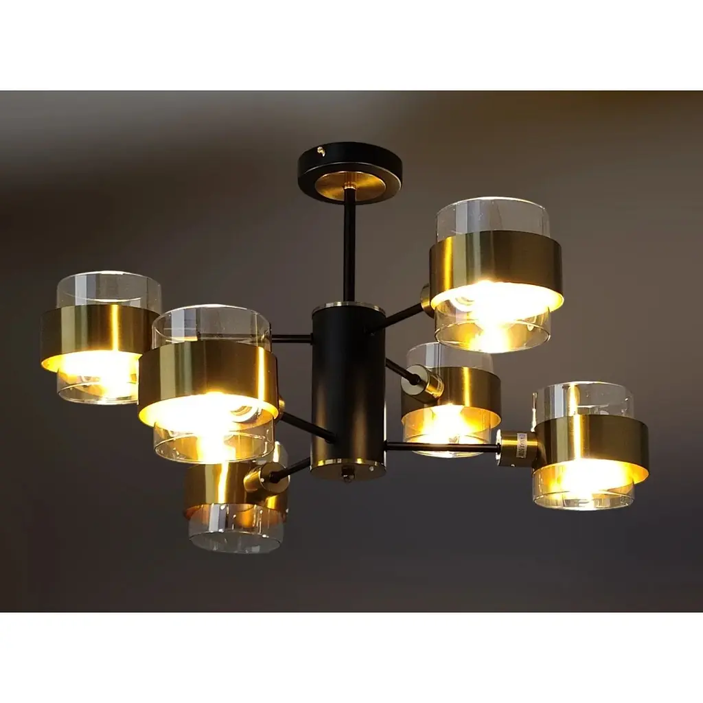 Люстра Brille Лофт BR-271S/6 E27 PB+BK - фото 2