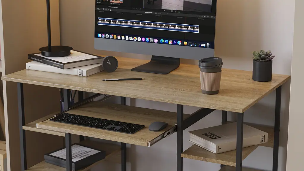 Компьютерный стол Ferrum-decor Тим 75x120x60 черный ДСП Дуб Сонома 16мм (FRD-103951) - фото 3