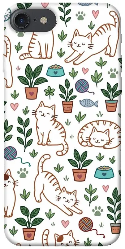 TPU чохол Demsky Cats pattern для Apple iPhone 7 / 8 (4.7")