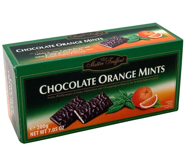 Шоколад Maitre Truffout Orange Mints 200г.