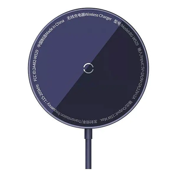 Беспроводное зарядное Baseus Simple Mini3 Magnetic Wireless Charger 15W CCJJ040205 - фото 3