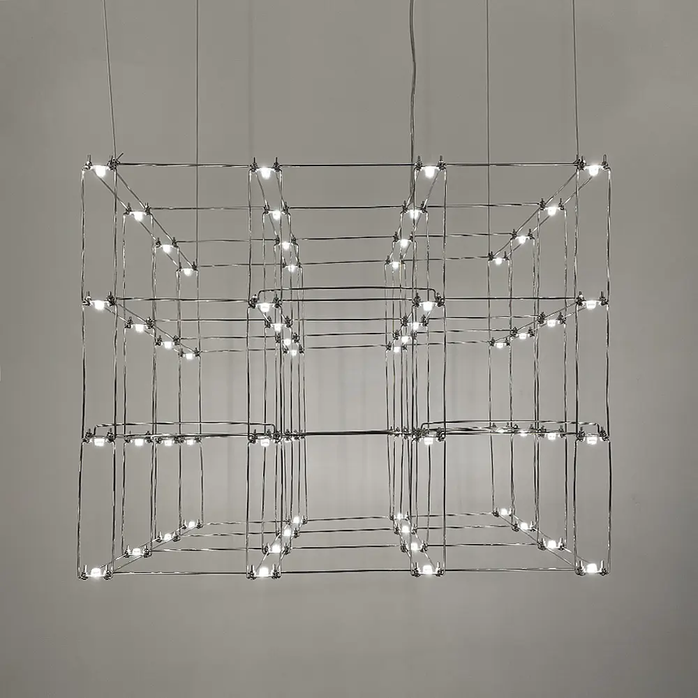 Люстра в 3-х размерах в форме параллелепипеда Line.F Длина 75 см - фото 7