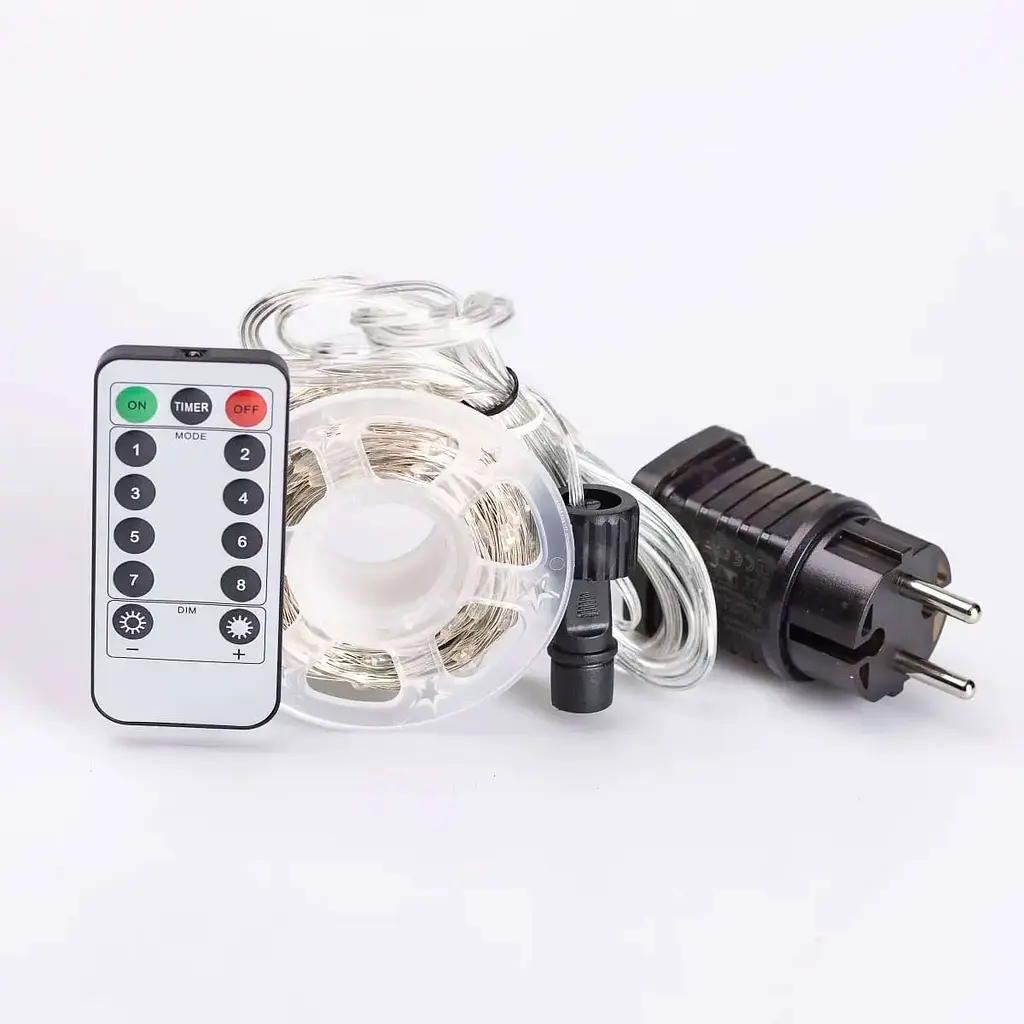 Гирлянда Роса GarlandoPro нить GarlandoPro 500 LED длина 50 м с пультом от сети, белый (500L50MWW) - фото 10