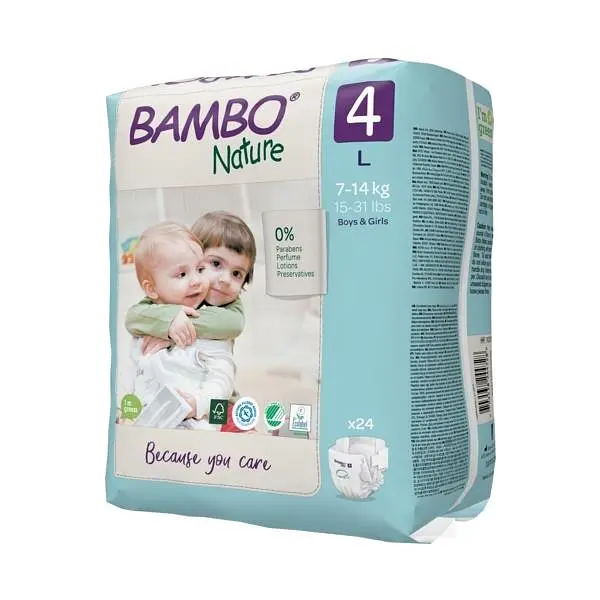 ЕКО Підгузки Bambo Nature Maxi 4 (7-14 кг), 24 шт. Bambo Nature (19254) - фото 3