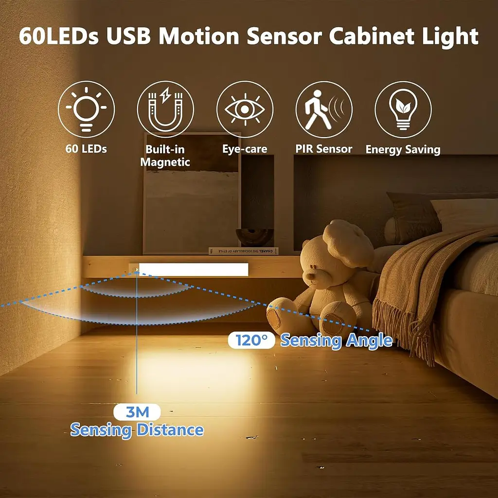LED світильники OUILA 32 см з датчиком руху, 3000K, комплект 2 шт - фото 4