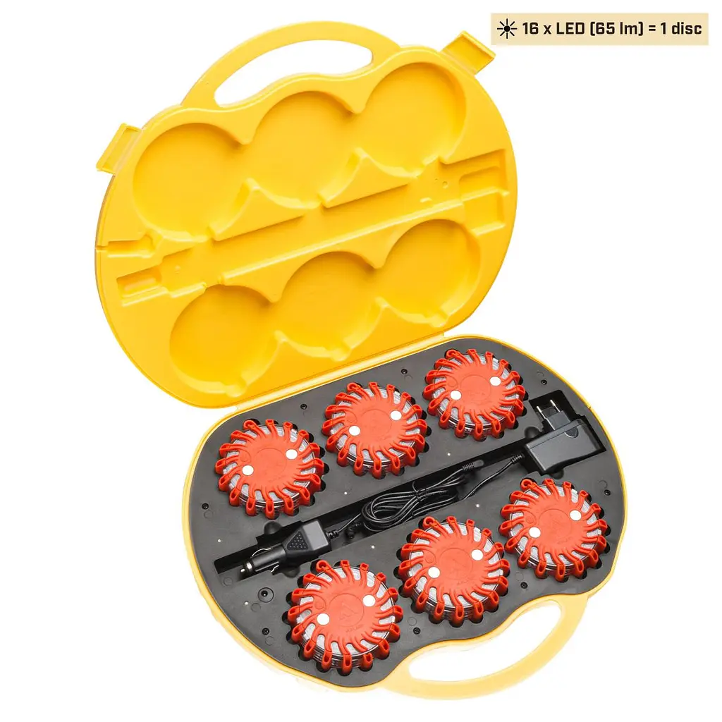 Комплект ліхтарів професійних Mactronic M-Flare (65 Lm) Amber Magnet Synch Recharg 12/220V (PSD0012) - фото 2
