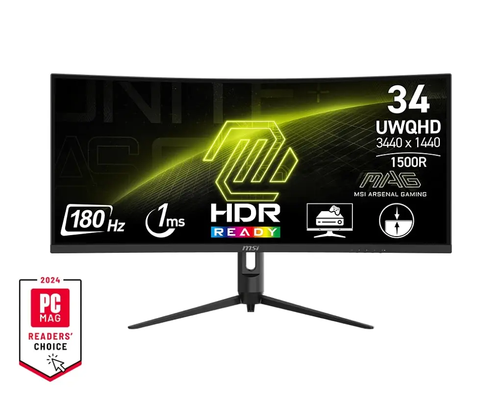 Монитор MSI 34" MAG 342CQR-E2 2xHDMI DP Audio VA 3440x1440 21:9 180Hz 1ms sRGB 119% CURVED teh0014185 - фото 2