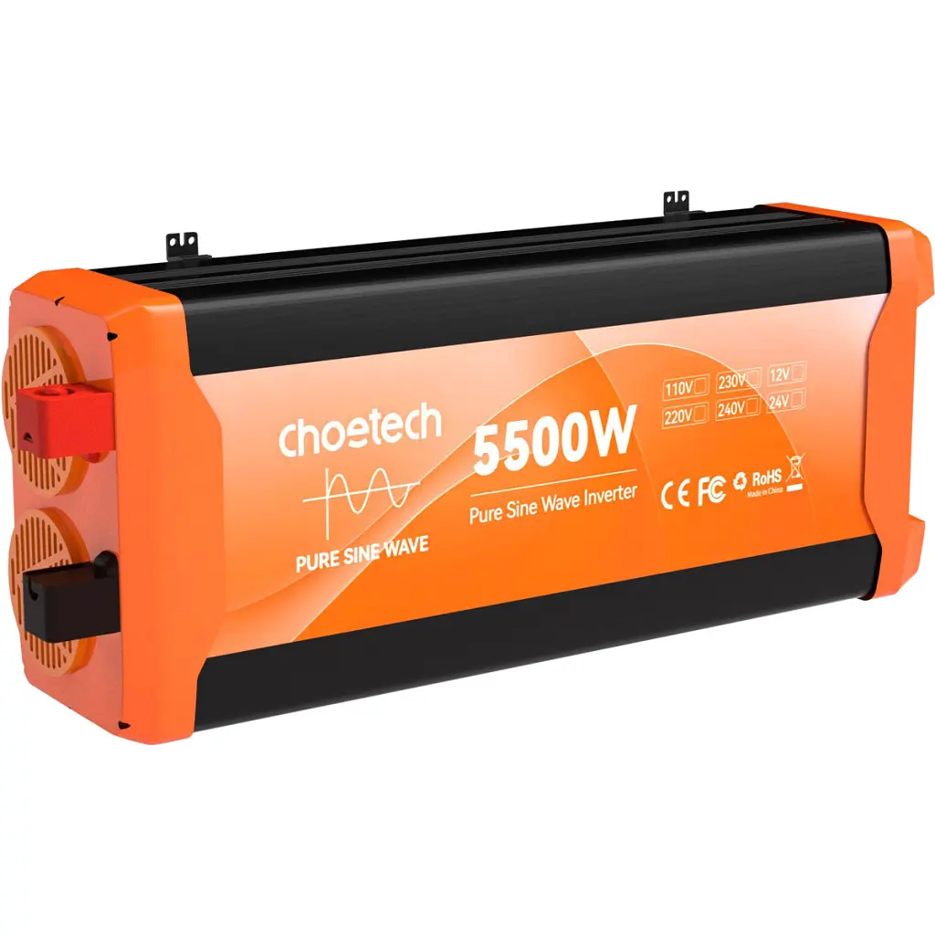 Автомобільний інвертор Choetech 12V/220V 2500 Вт, чиста синусоїда (CJ5000Q-V2) - фото 4