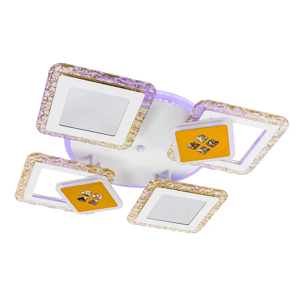 Люстра светодиодная Valeso V K39940-4 2 1 WT gold с пультом - фото 8