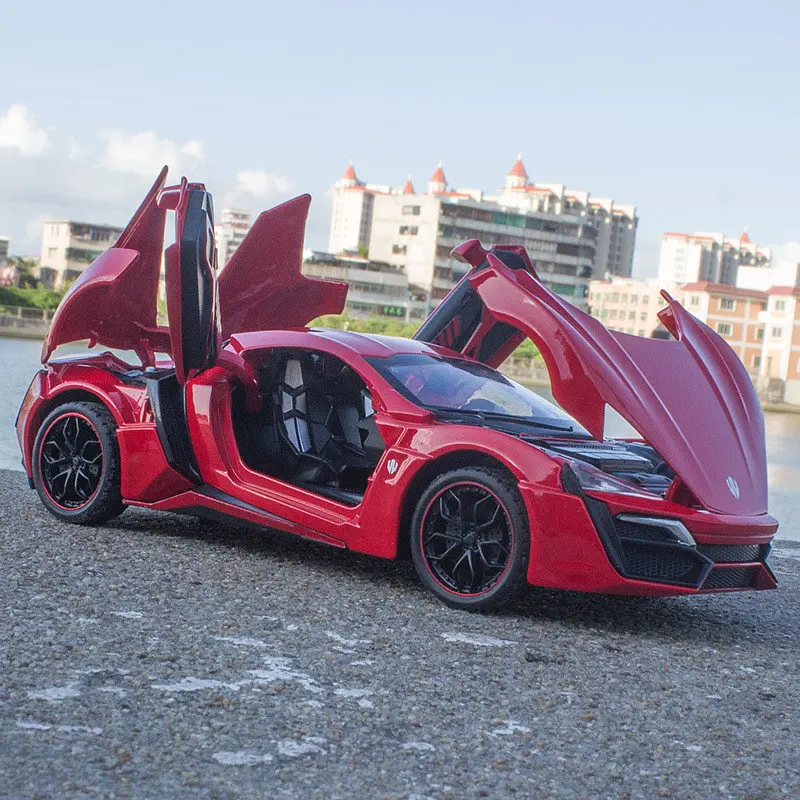 Колекційна металева модель гіперкара АвтоЕксперт Lykan HyperSport з інерцією, світлом та звуком 1:24 - фото 5