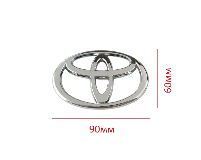 Емблема решітки задня для Toyota Хром 90х60 мм Пластик на скотчі (Завод) - фото 2