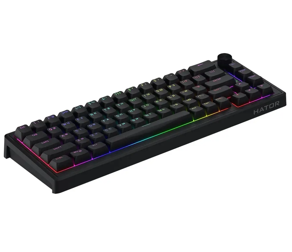 Клавіатура ігрова механічна HATOR HTK-1160-UA Skyfall 65 Black Sterling Speed Switches - фото 4