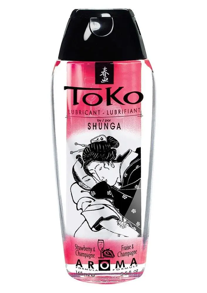 Оральний лубрикант Shunga Toko Aroma Lubricant Sparkling Strawberry Wine - зі смаком полуниці і шампанського, 165 мл