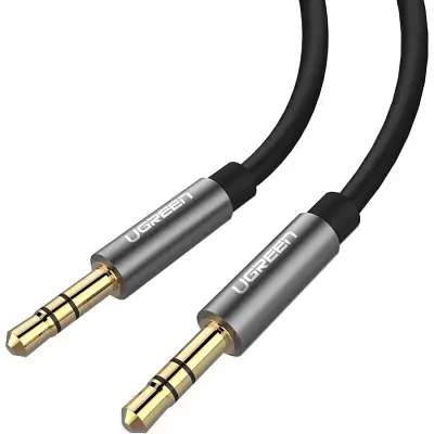 Кабель мультимедійний 3.5mm M to 3.5mm M 2.0m AV119 black Ugreen (10735) - фото 2