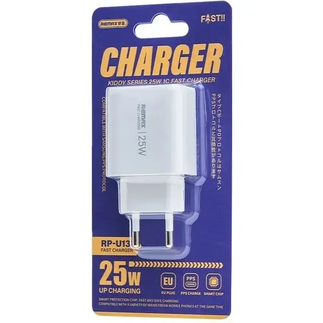 Зарядний пристрій Remax RP-U137 Kiddy Series 1Type-C 25W White - фото 2