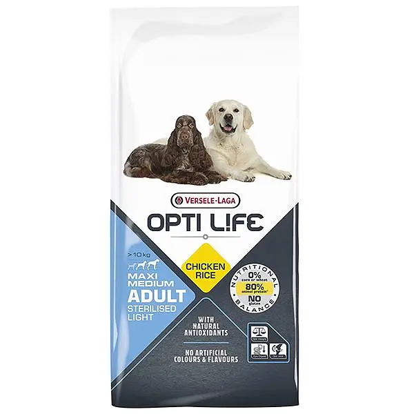 Сухий суперпреміум корм Opti Life Sterilised Light Medium & Maxi Опті Лайф для стерилізованих собак середніх і великих порід, Курка 12.5 кг (311363)