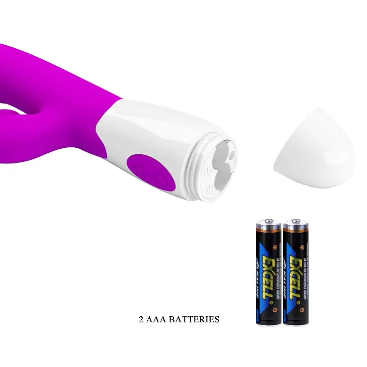 Вибратор-кролик Pretty Love Cerberus Licking Vibrator 20.6 см фиолетовый - фото 6