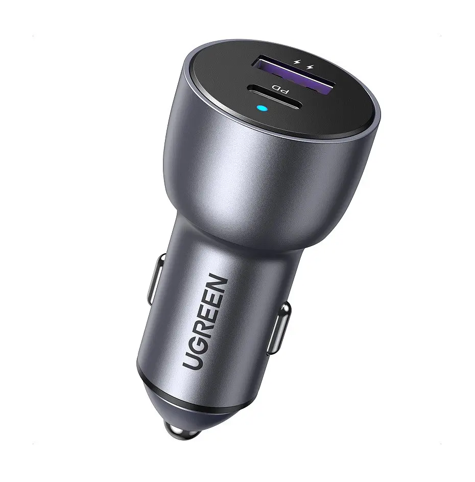 Автомобільний зарядний пристрій UGREEN CD213 2-Port Fast Car Charger сірий