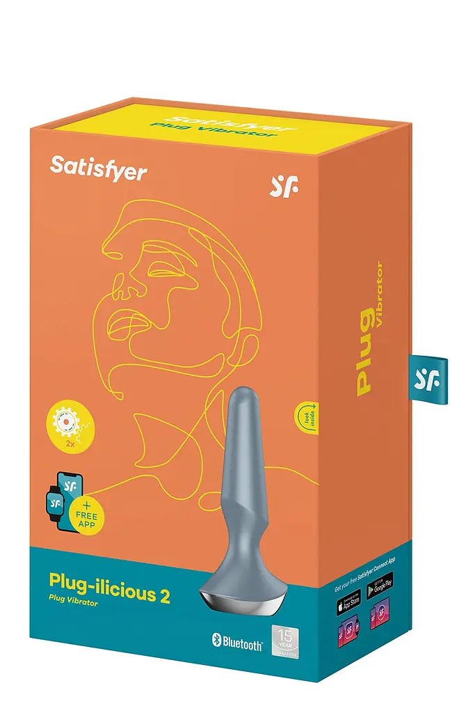Анальна смарт-пробка Satisfyer Plug-ilicious 2, 14х3 см, сіра - фото 2