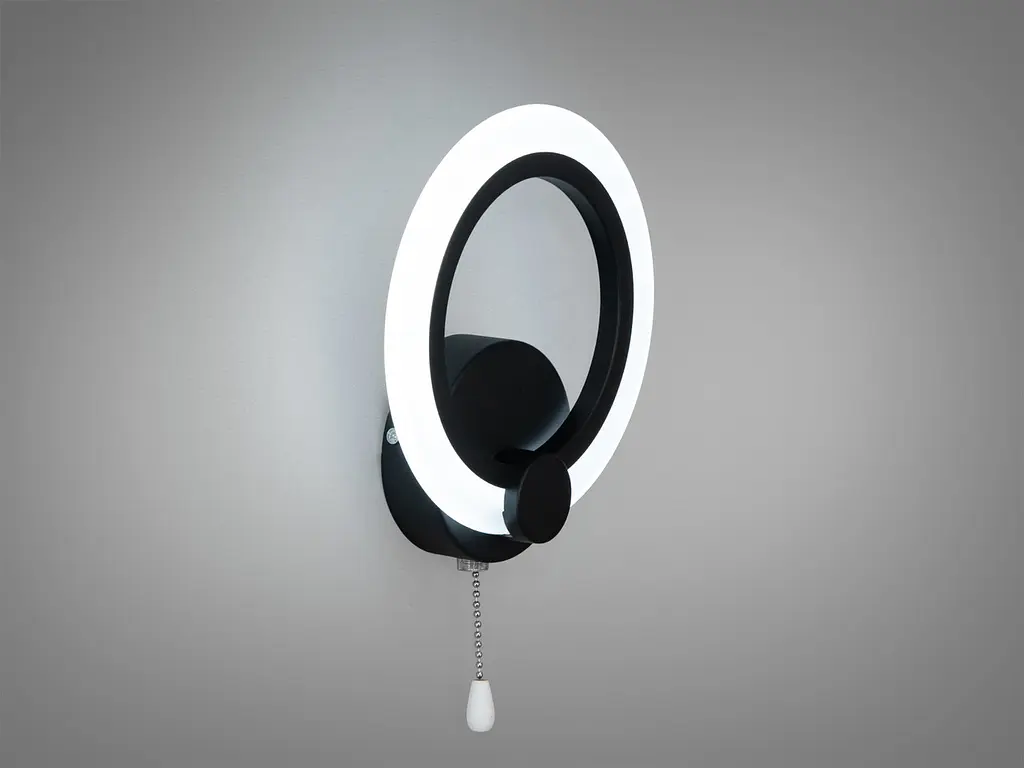 Світильник настінний LED Diasha A8022/1BK 12W 715 лм акрил чорний для дитячої кімнати - фото 3