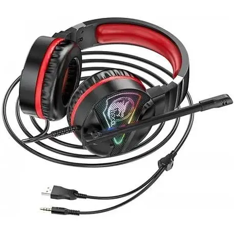 Наушники Hoco Drift Gaming Headphones W104 черно-красные - фото 4