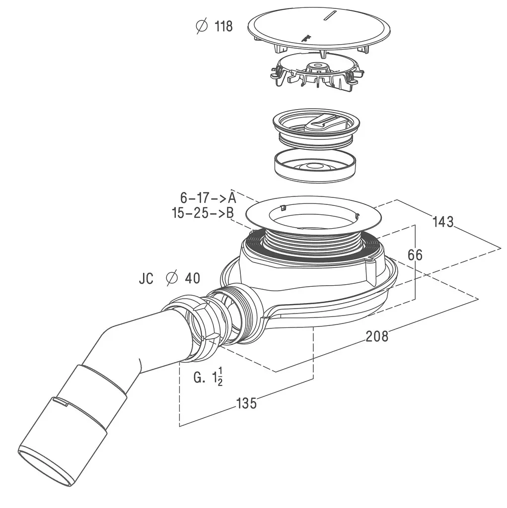 Сифон для душового піддону Radaway Turboflow TBXS - фото 2