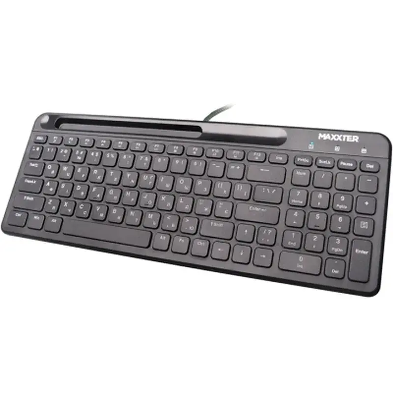 Клавіатура Maxxter KB-01B-UA USB Black (KB-01B-UA) - фото 2