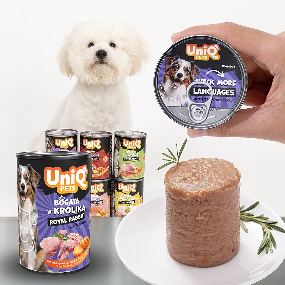 Консерви для собак UNIQ PETS DOG WET FOOD ROYAL RABBIT із кроликом, 375 г - фото 2
