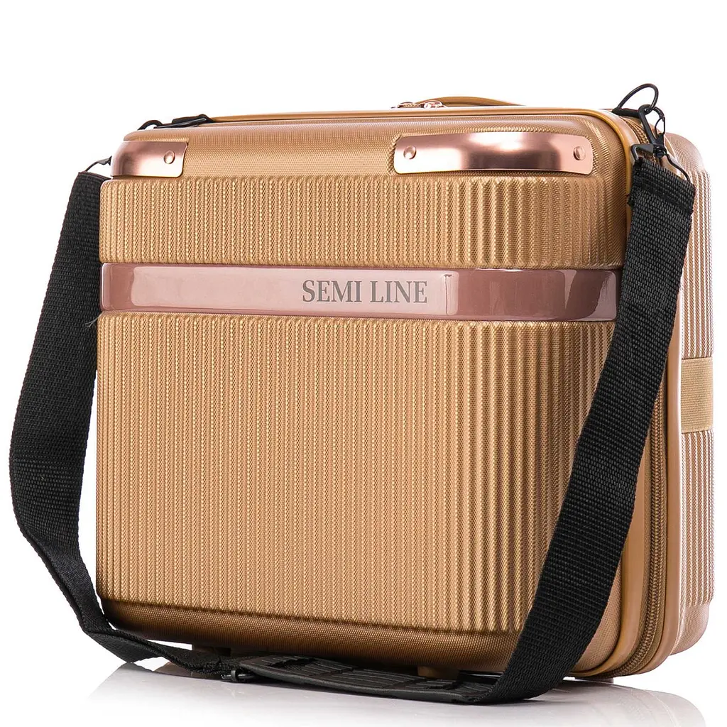 Бьюті-кейс Semi Line 16L Gold (T5667-1) - фото 8
