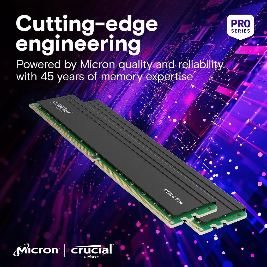Модуль пам'яті DDR4 Crucial Pro 32 ГБ 3200 МГц (CP32G4DFRA32A) [173593] - фото 2