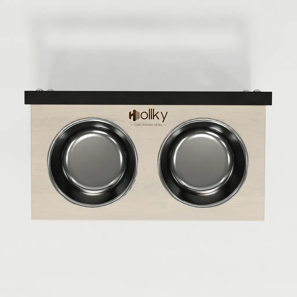 Hollky Flex S — миски на регульованій підставці для маленьких собак (2 × 0.450 л) - фото 2