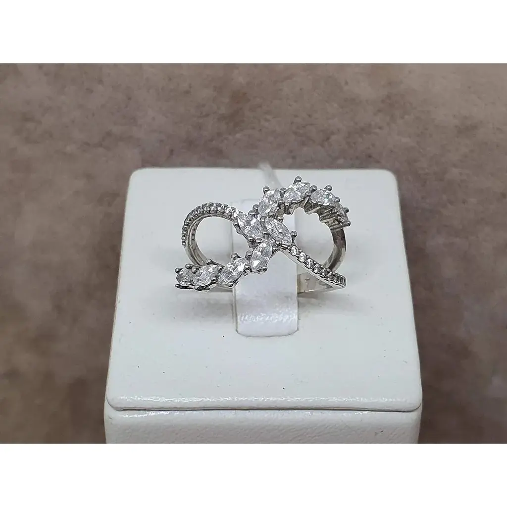 Срібне кільце Агні ТАУРТ з фіанітами. 1169/1Р-CZ 17 - фото 5