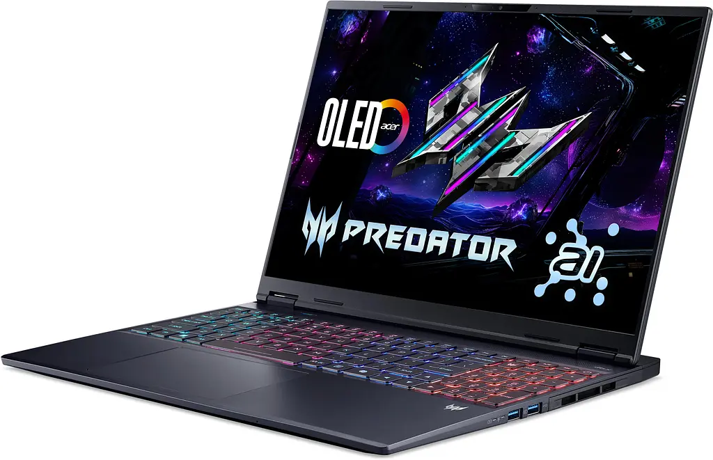 Acer Ноутбук Acer Predator Helios Neo 16S PHN16S-I51 16" OLED, Intel U9-386H, 64GB, F2TB, NVD5060-8, Lin, чорний - фото 3