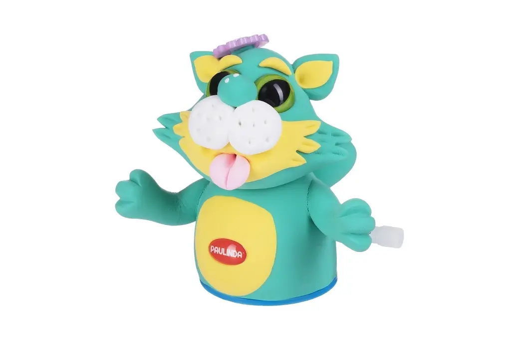 Маса для ліплення Paulinda Super Dough Circle Baby Кіт з рухомими очима зелений (PL-081177-3) - фото 2