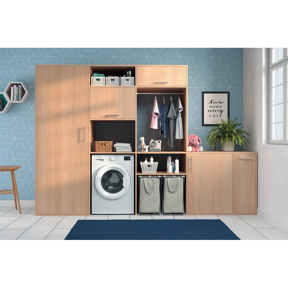 Пральна машина Indesit фронтальна, 6кг, 1000, A+++, 44.6см, дисплей, пара, інвертор, білий - фото 9