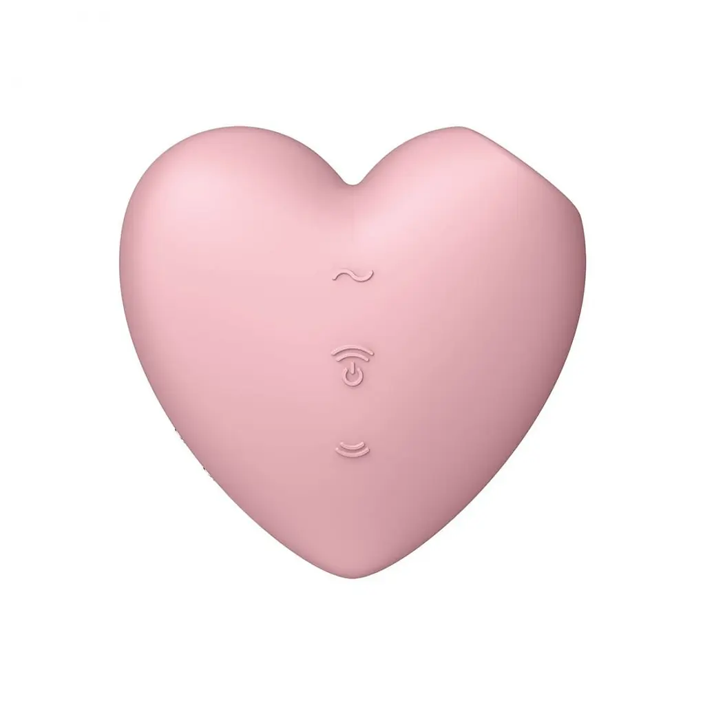 Стимулятор Satisfyer Cutie Heart Light Red Вакуумний у вигляді серця, 7.7х7.5 см рожевий - фото 2