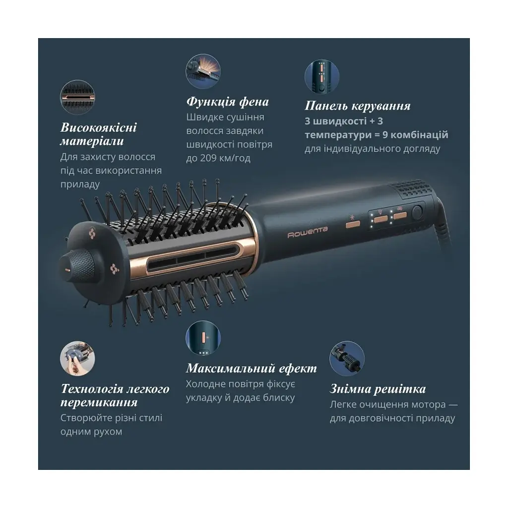 Фен-щітка Rowenta UB9720E0 - фото 6