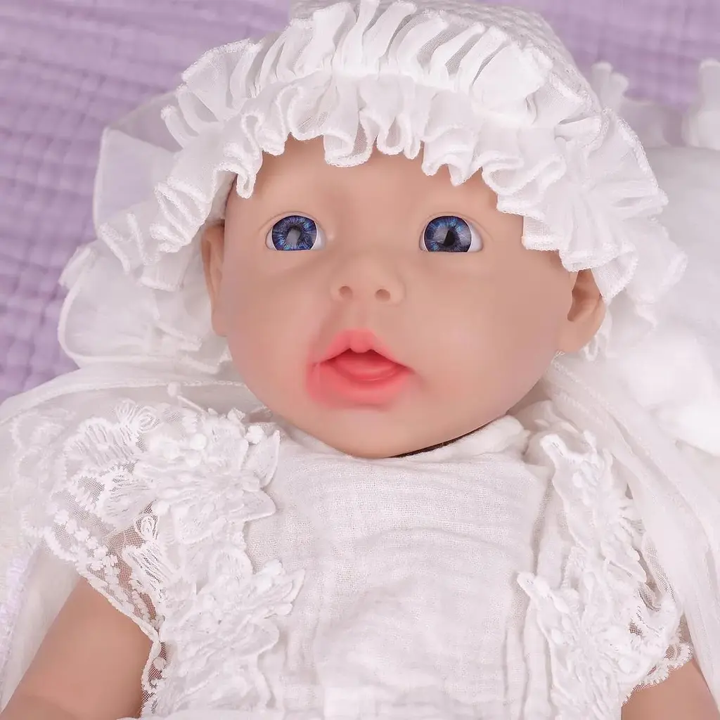 Силіконова лялька IVITA реалістичні блакитні очі - фото 4