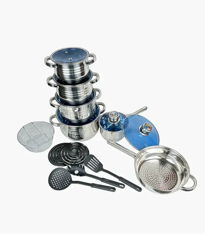 Набор кастрюль со сковородой и крышками Royalty Line RL-1801B из нержавеющей стали - фото 3