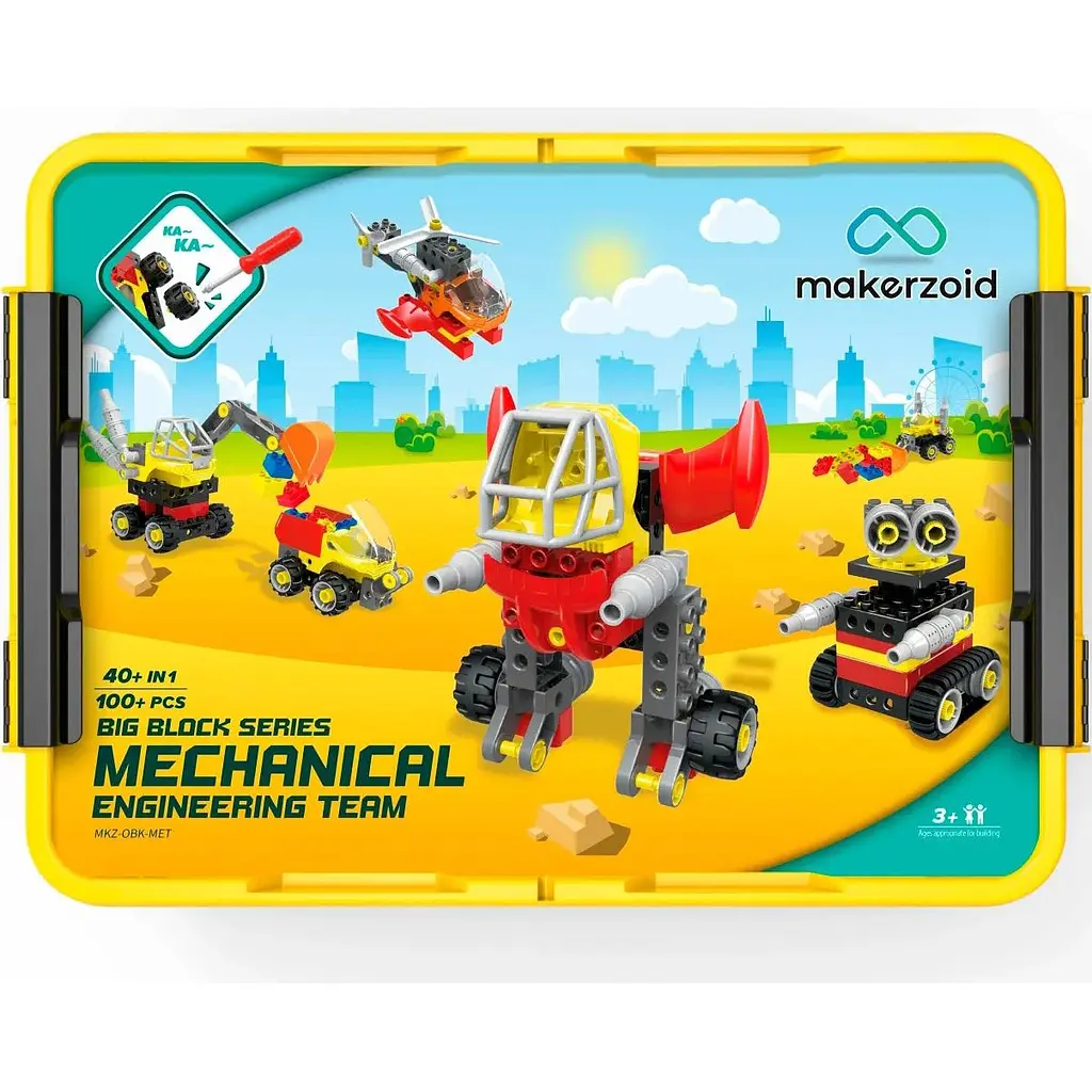 Конструктор Makerzoid Big Building Blocks-Mechanical Engineering Team (MKZ-OBK-MET) [86644] - фото 3