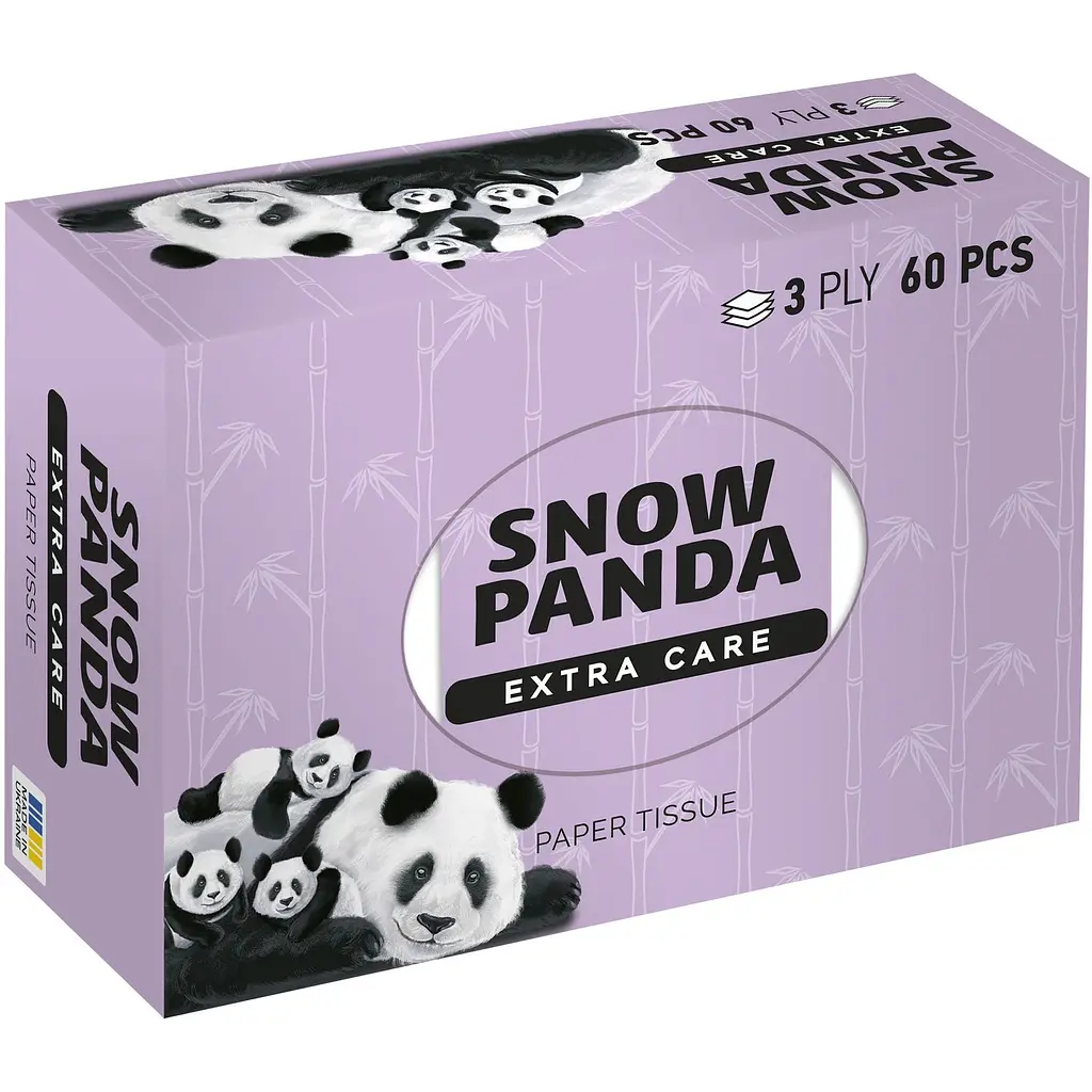 Серветки Сніжна Панда Extra Care, тришарові, 60 шт. - фото 6