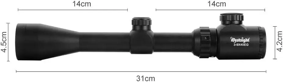 Прицел для винтовки Paike 3-9X40 с красным зеленым козырьком и откидной крышкой - фото 3
