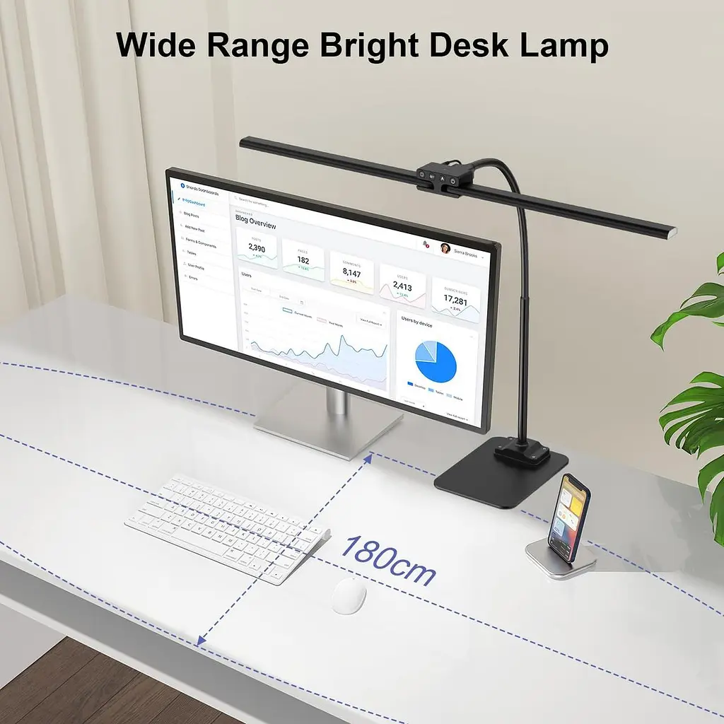 Настільний LED світильник EppieBasic 24W з подвійною лампою та регулюванням освітлення - фото 5