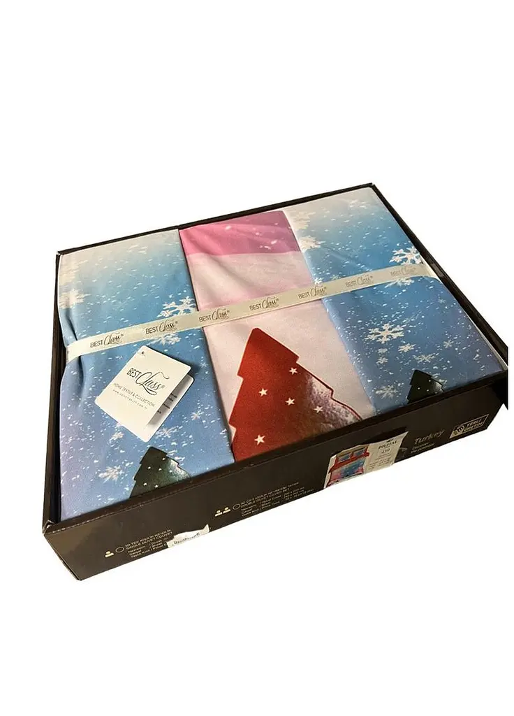 Комплект турецкого постельного белья евро 200 x 220 new year сатин TC303375618 - фото 2